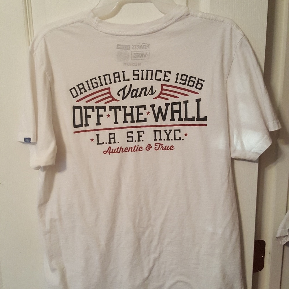 Vans White Black and Red T-shirt